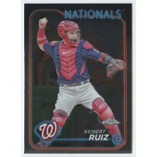 2024 Topps Chrome #64 Keibert Ruiz NM-MT Washington Nationals Baseball Card - Baseball Card Single