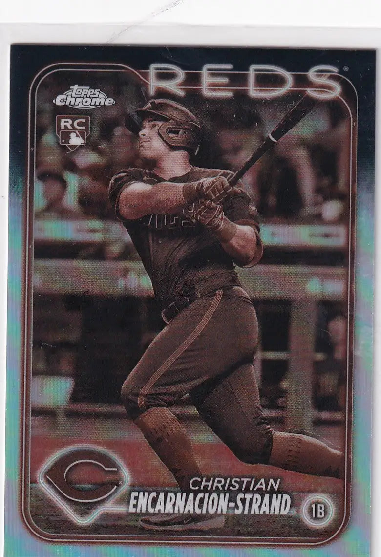 2024 TOPPS CHROME #65 CHRISTIAN ENCARNACION STRAND REFRACTOR- CINCINNATI REDS - Baseball Card Single