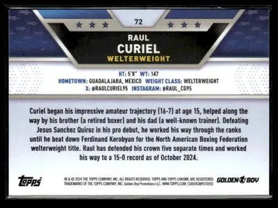 2024 Topps Chrome #72 Raul Curiel - Other