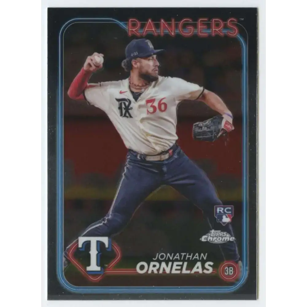 2024 Topps Chrome #74 Jonathan Ornelas NM-MT RC Rookie Texas Rangers Baseball Card - Baseball Card Single