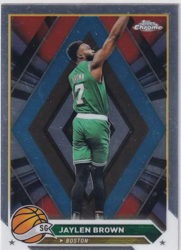 2024 TOPPS CHROME #78 JAYLEN BROWN- BOSTON CELTICS - Basketball Card Single