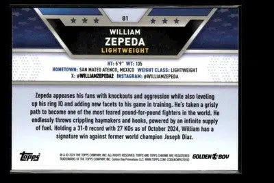 2024 Topps Chrome #81 William Zepeda - Other