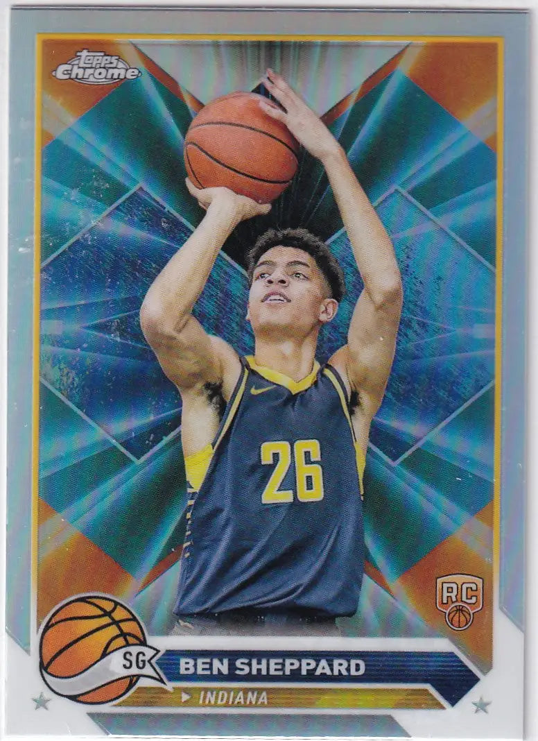 2024 TOPPS CHROME #83 BEN SHEPPARD REFRACTOR- INDIANA PACERS - Basketball Card Single