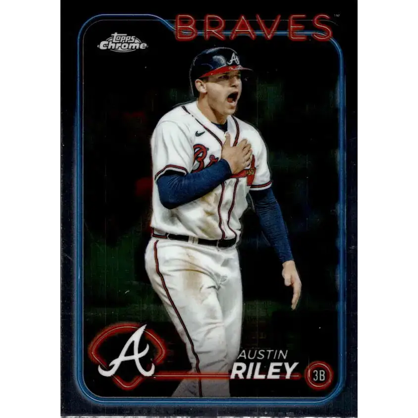 2024 Topps Chrome #84 Austin Riley NM-MT Atlanta Braves Baseball Card - Baseball Card Single