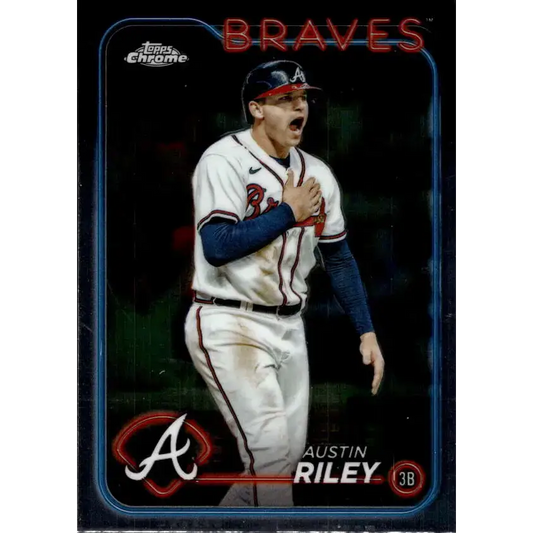 2024 Topps Chrome #84 Austin Riley NM-MT Atlanta Braves Baseball Card - Baseball Card Single