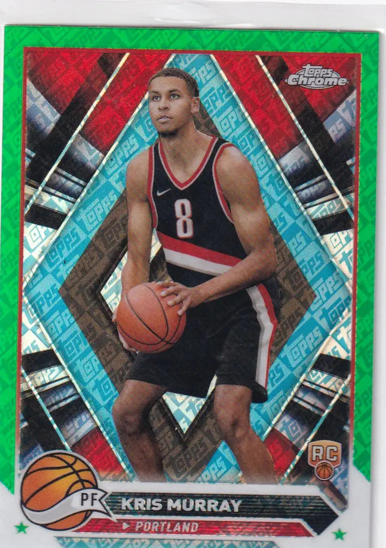 2024 TOPPS CHROME #84 KRIS MURRAY GREEN LOGO- PORTLAND TRAIL BLAZZERS - Basketball Card Single
