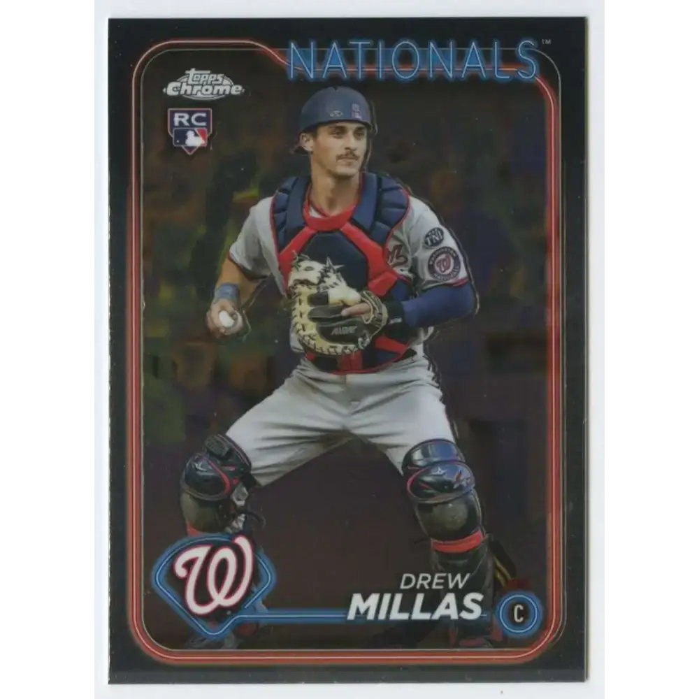2024 Topps Chrome #85 Drew Millas NM-MT RC Rookie Washington Nationals Baseball Card - Baseball Card Single