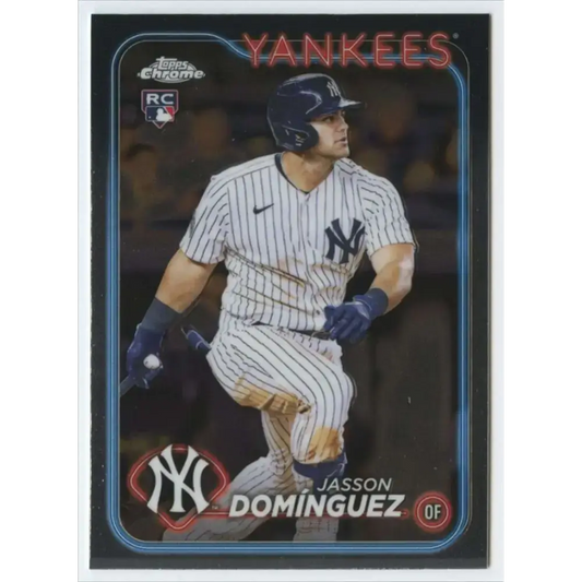 2024 Topps Chrome #89 Jasson Dominguez NM-MT RC Rookie New York Yankees Baseball Card - Baseball Card Single
