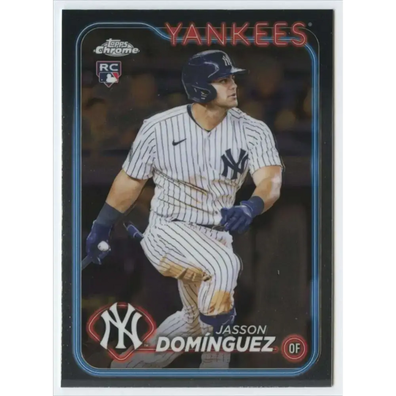 2024 Topps Chrome #89 Jasson Dominguez NM-MT RC Rookie New York Yankees Baseball Card - Baseball Card Single