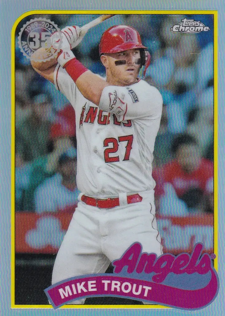 2024 TOPPS CHROME #89CB-1 MIKE TROUT REFRACTOR- ANGELS - Baseball Card Single