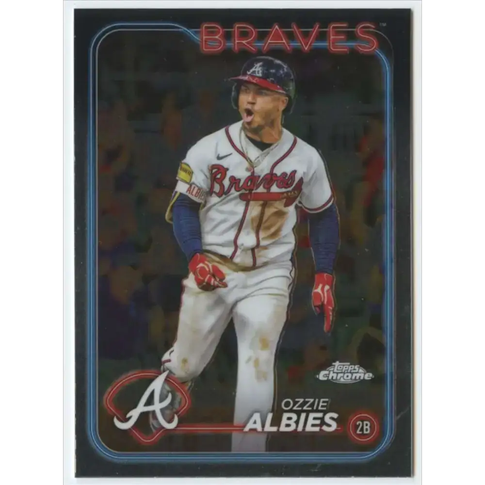 2024 Topps Chrome #9 Ozzie Albies NM-MT Atlanta Braves Baseball Card - Baseball Card Single