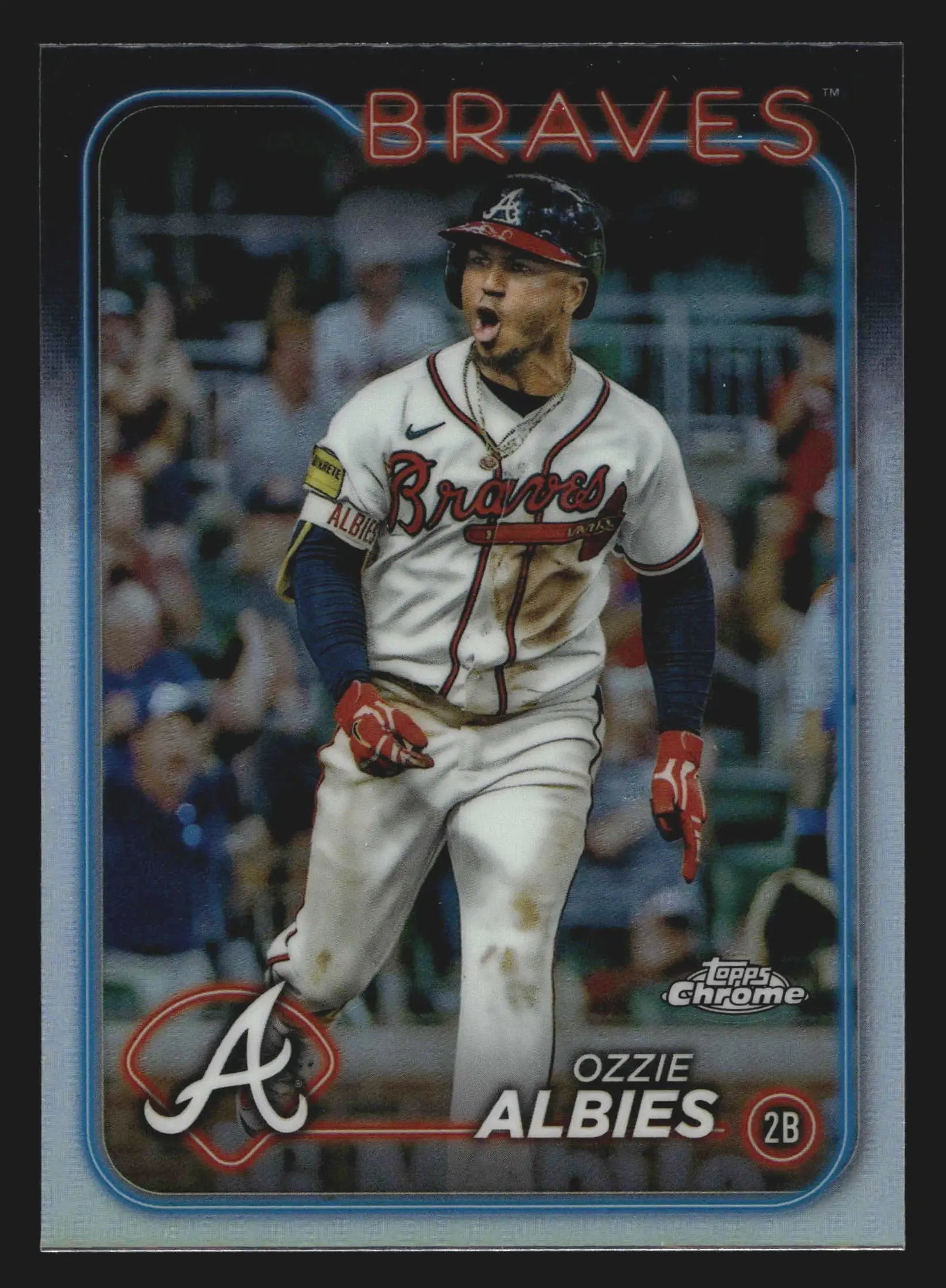 2024 Topps Chrome #9 Ozzie Albies Refractor Atlanta Braves