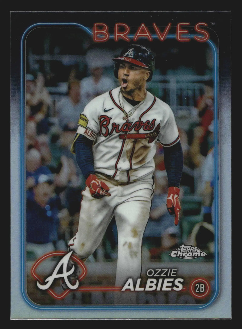2024 Topps Chrome #9 Ozzie Albies Refractor Atlanta Braves