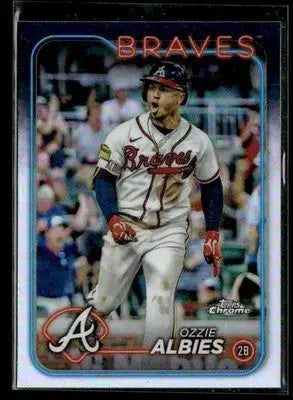 2024 Topps Chrome #9 Ozzie Albies Refractors - Baseball Card Single
