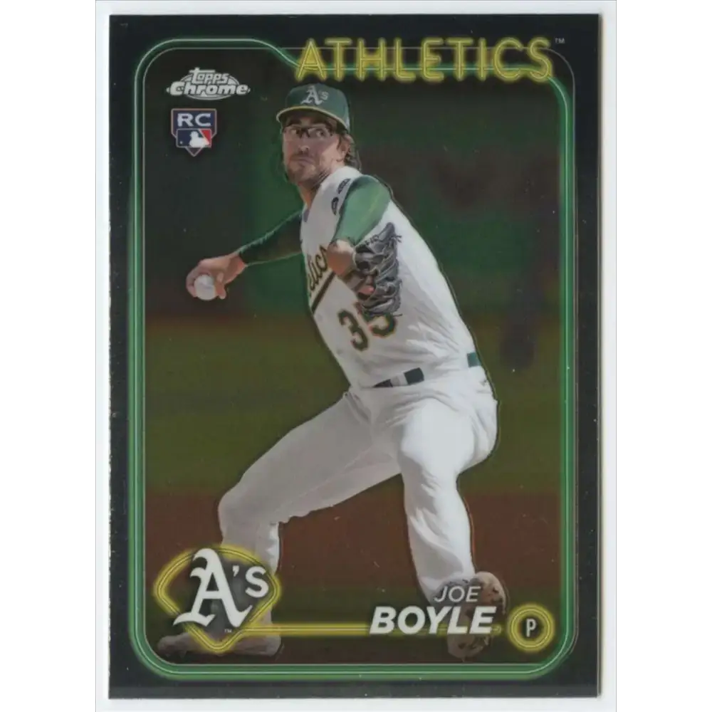 2024 Topps Chrome #91 Joe Boyle NM-MT RC Rookie Oakland Athletics Baseball Card - Baseball Card Single