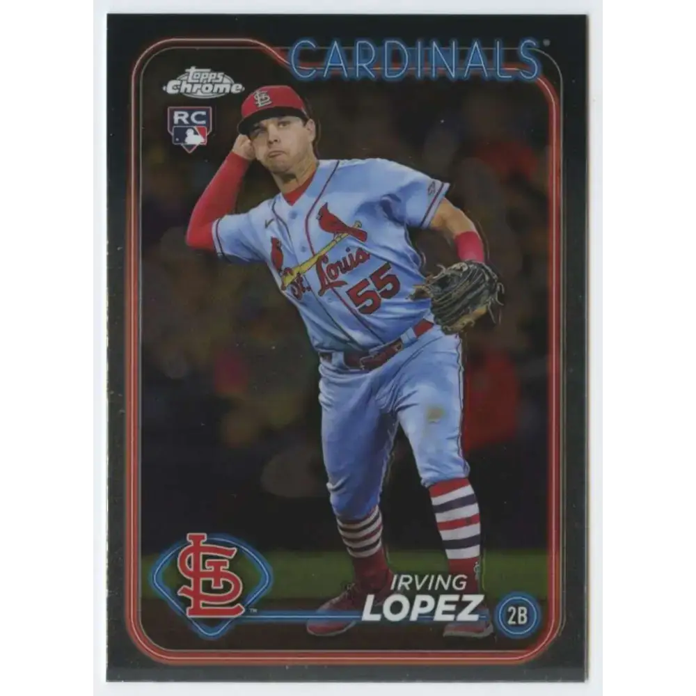 2024 Topps Chrome #95 Irving Lopez NM-MT RC Rookie St Louis Cardinals Baseball Card - Baseball Card Single