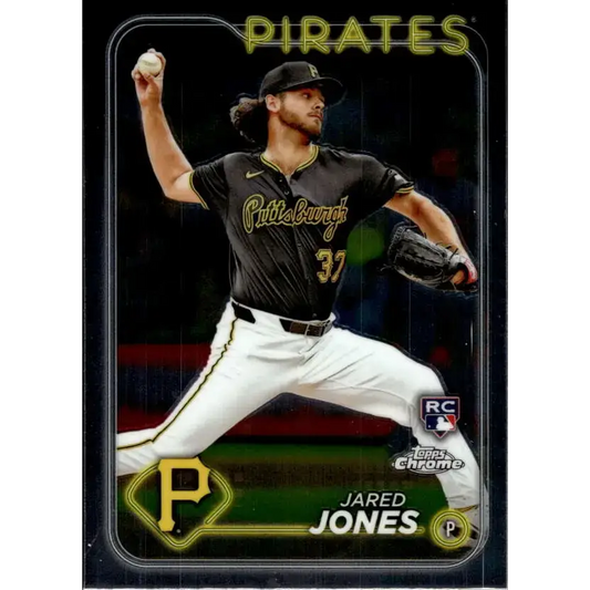 2024 Topps Chrome #96 Jared Jones NM-MT RC Rookie Pittsburgh Pirates Baseball Card - Baseball Card Single
