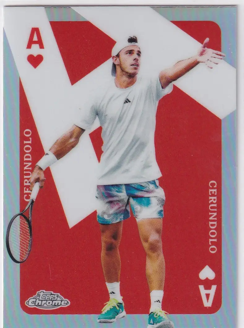 Playing card of Francisco Cerundolo, featured in Topps Chrome Aces #CAS-FC