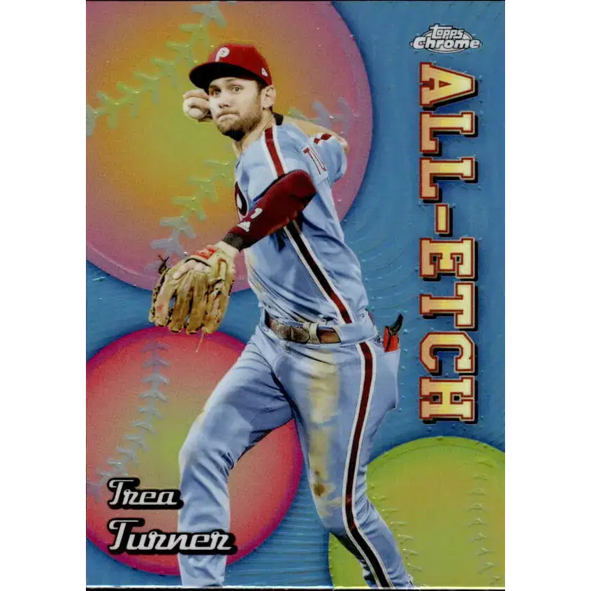 2024 Topps Chrome All Etch Refractor #CAE-11 Trea Turner NM-MT Philadelphia Phillies Baseball Card - Baseball Card