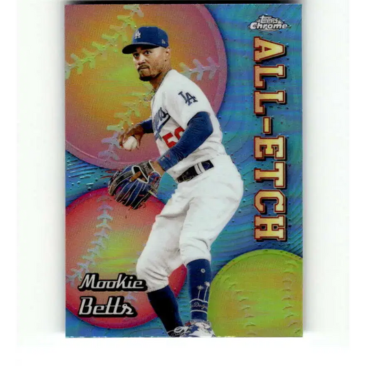2024 Topps Chrome All Etch Refractor #CAE-13 Mookie Betts NM-MT Los Angeles Dodgers Baseball Card - Baseball Card Single