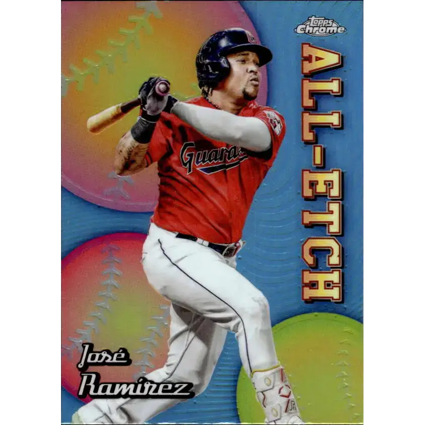 2024 Topps Chrome All Etch Refractor #CAE-17 Jose Ramirez NM-MT Cleveland Guardians Baseball Card - Baseball Card Single