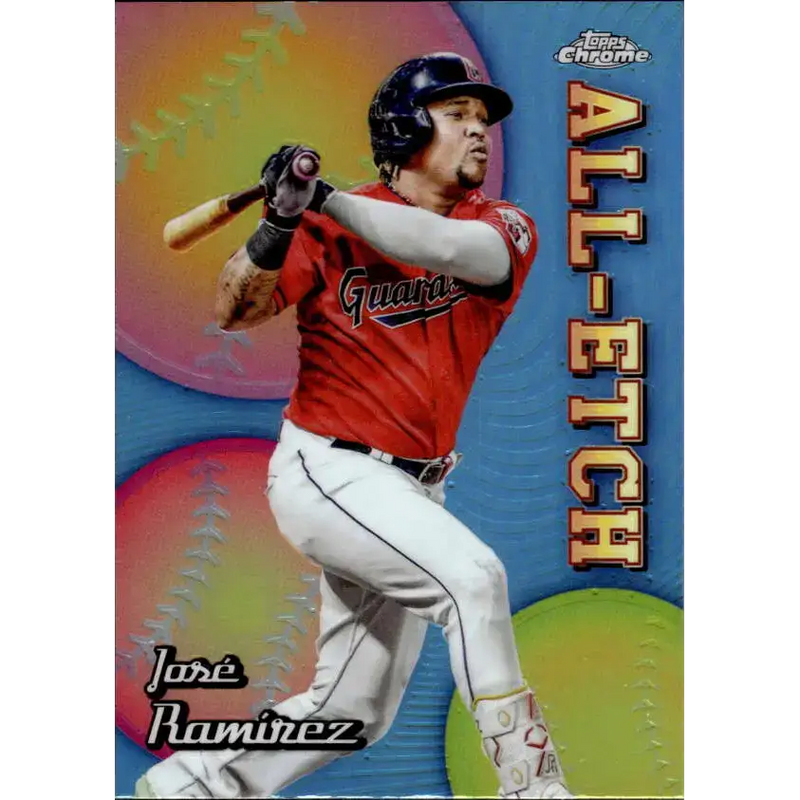 2024 Topps Chrome All Etch Refractor #CAE-17 Jose Ramirez NM-MT Cleveland Guardians Baseball Card - Baseball Card Single