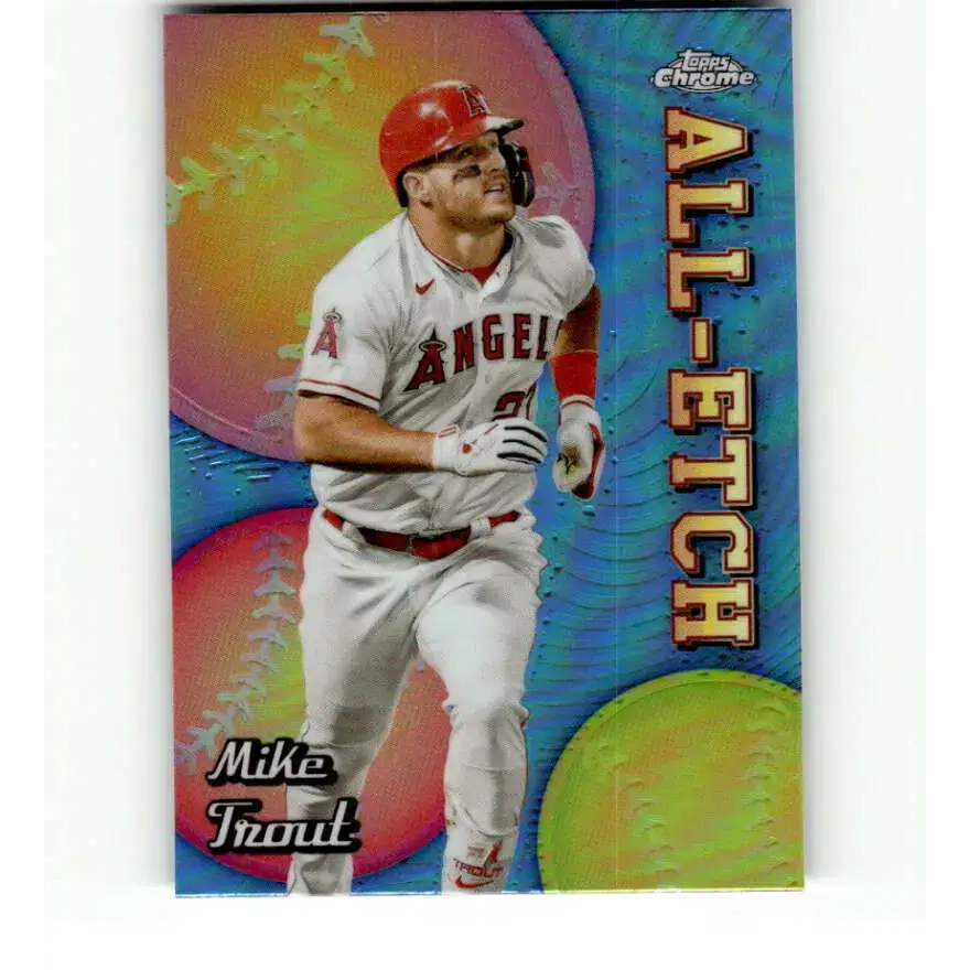 2024 Topps Chrome All Etch Refractor #CAE-2 Mike Trout NM-MT Los Angeles Angels Baseball Card - Baseball Card Single