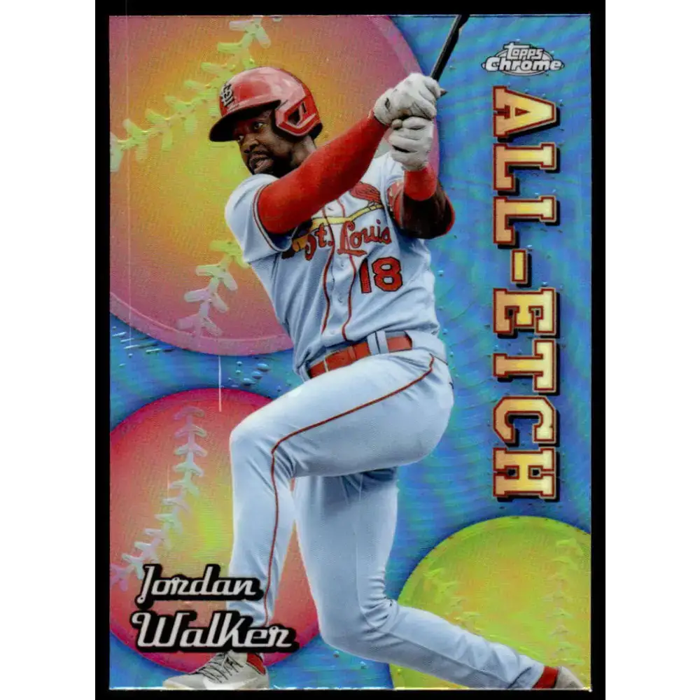2024 Topps Chrome All Etch Refractor #CAE-23 Jordan Walker NM-MT St. Louis Cardinals Baseball Card - Baseball Card