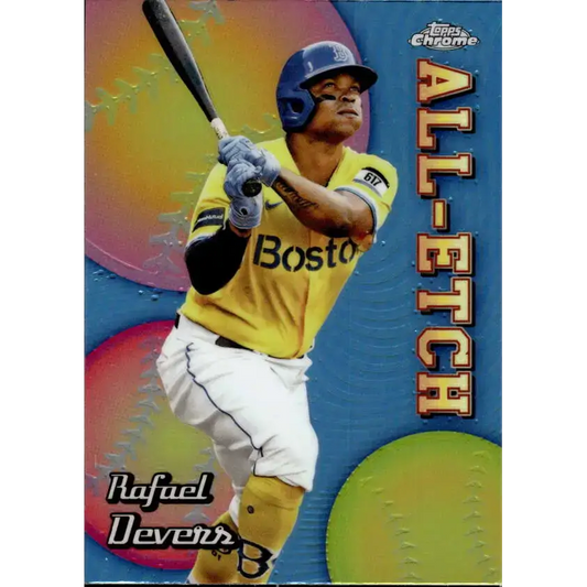 2024 Topps Chrome All Etch Refractor #CAE-5 Rafael Devers NM-MT Boston Red Sox Baseball Card - Baseball Card Single