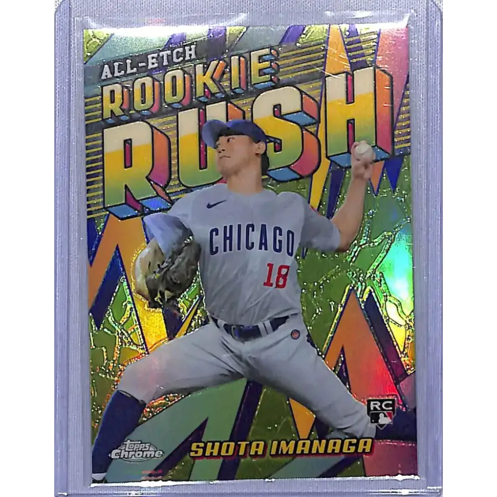 2024 Topps Chrome All Etch Rookie Rush Refractor #CERR-18 Shota Imanaga NM-MT Chicago Cubs - Baseball Card Single