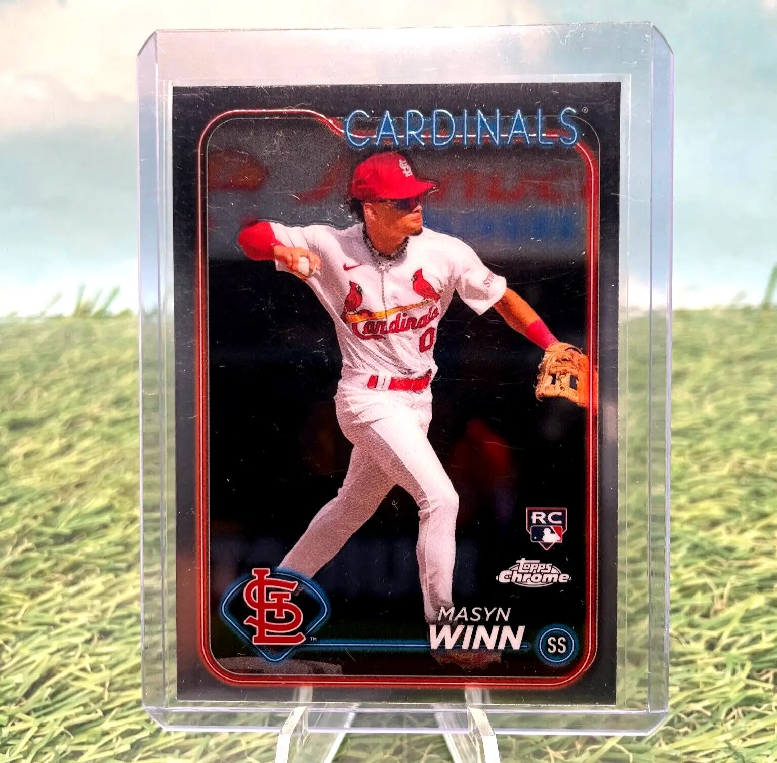 2024 Topps Chrome -Base RC Rookie #189- Masyn Winn -Cardinals - Baseball Card Single