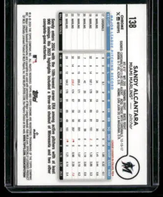 2024 Topps Chrome Baseball Sandy Alcantara #636 Baseball - Baseball Card Single