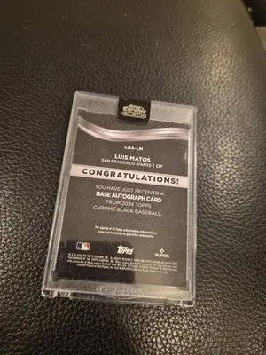2024 Topps Chrome Black - Autographs Luis Matos #CBA-LM Gold Refractor /50 (AU, - Baseball Card Single