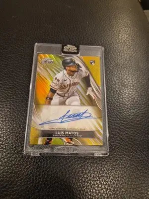 2024 Topps Chrome Black - Autographs Luis Matos #CBA-LM Gold Refractor /50 (AU, - Baseball Card Single