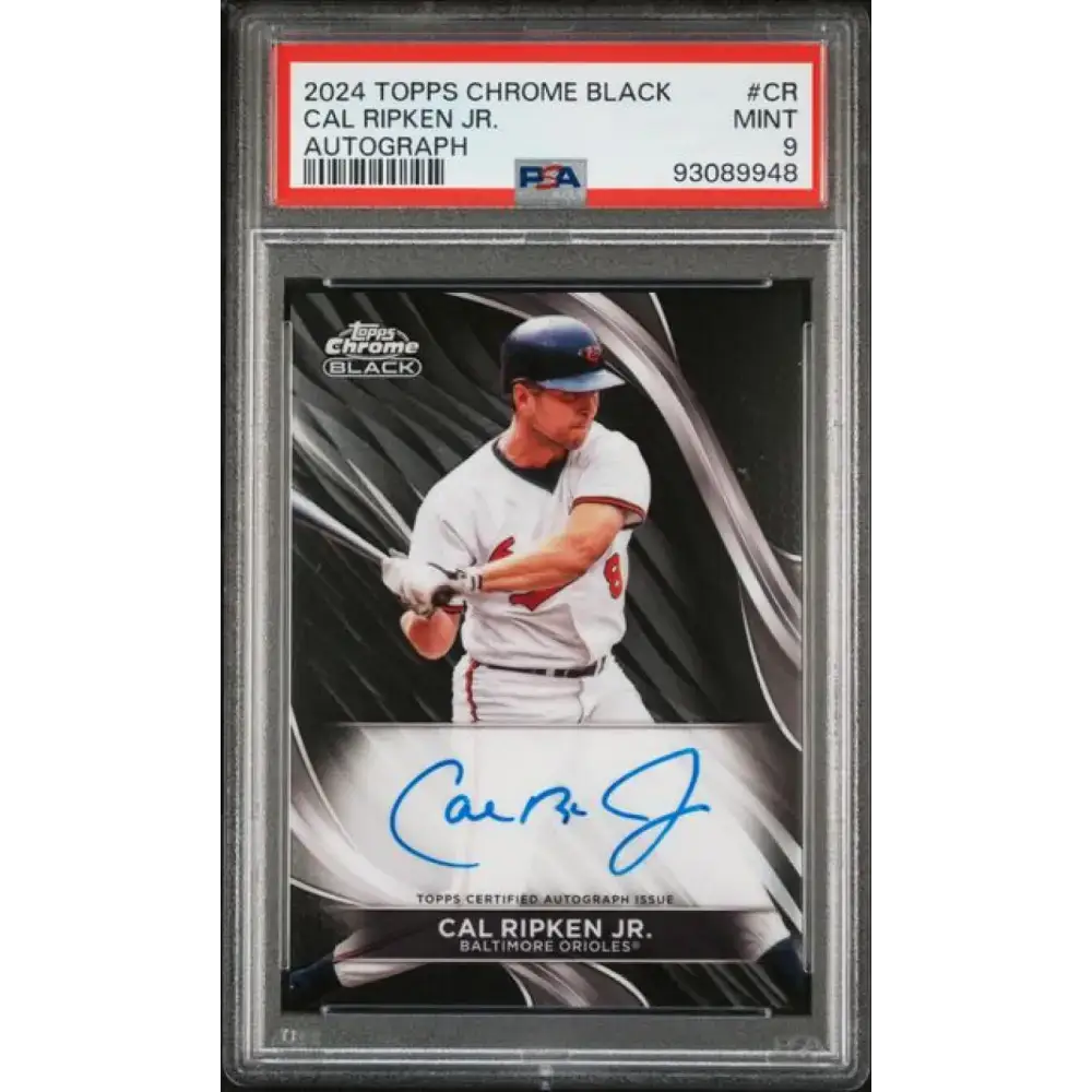 2024 Topps Chrome Black #CBA-CR Cal Ripken Jr. PSA 9 MINT Auto Baltimore Orioles Baseball Card - Baseball Card Single