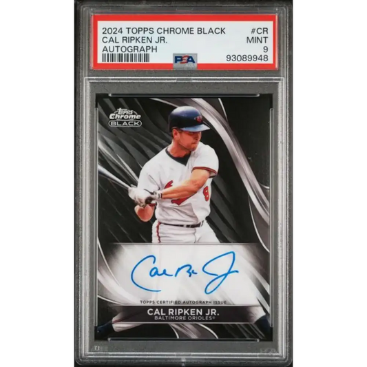 2024 Topps Chrome Black #CBA-CR Cal Ripken Jr. PSA 9 MINT Auto Baltimore Orioles Baseball Card - Baseball Card Single