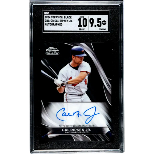 2024 Topps Chrome Black #CBA-CR Cal Ripken Jr. SGC 9.5 MINT+ Auto Baltimore Orioles Baseball Card - Baseball Card Single