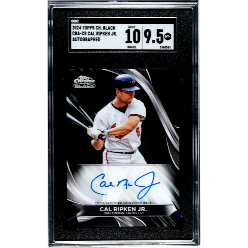 2024 Topps Chrome Black #CBA-CR Cal Ripken Jr. SGC 9.5 MINT+ Auto Baltimore Orioles Baseball Card - Baseball Card Single