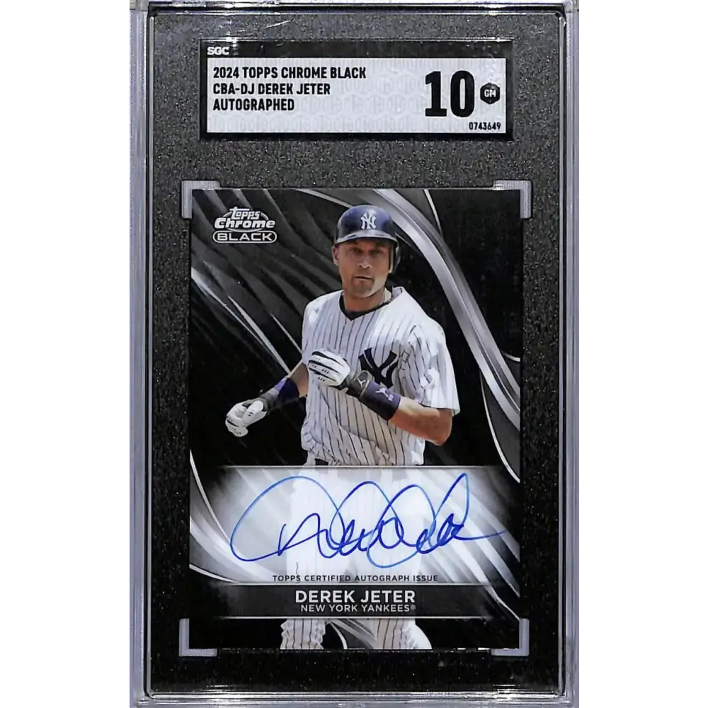 2024 Topps Chrome Black #CBA-DJ Derek Jeter SGC 10 Gem Auto New York Yankees - Baseball Card Single