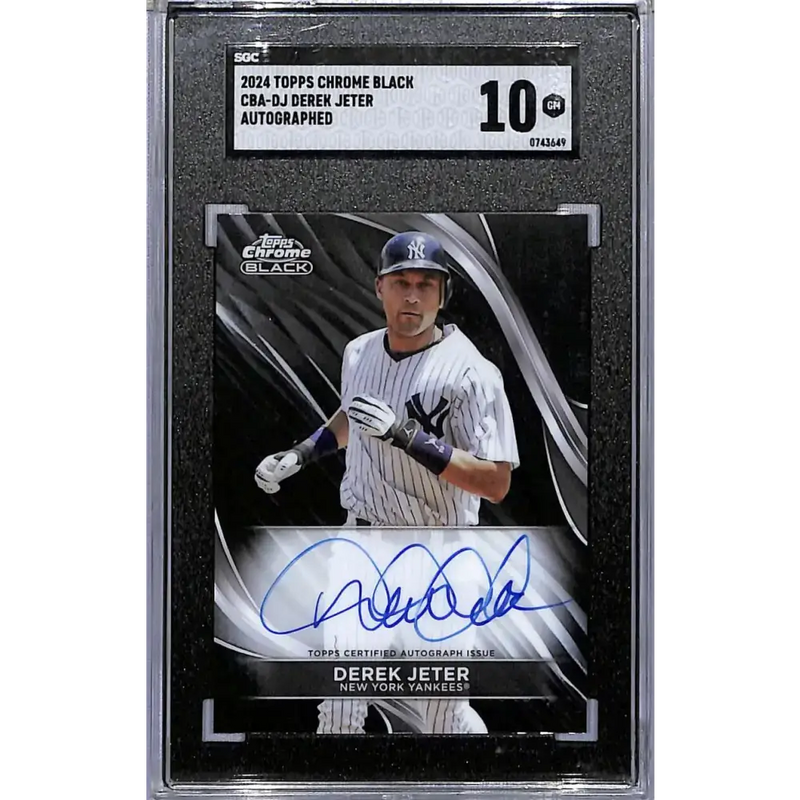 2024 Topps Chrome Black #CBA-DJ Derek Jeter SGC 10 Gem Auto New York Yankees - Baseball Card Single