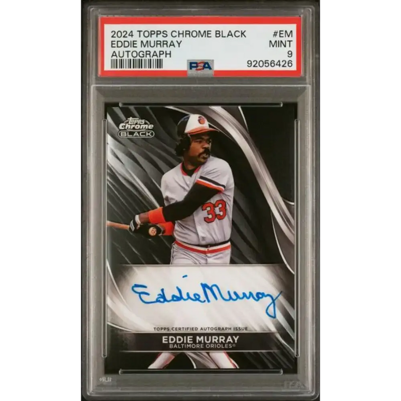 2024 Topps Chrome Black #CBA-EM Eddie Murray PSA 9 MINT Auto Baltimore Orioles Baseball Card - Baseball Card Single