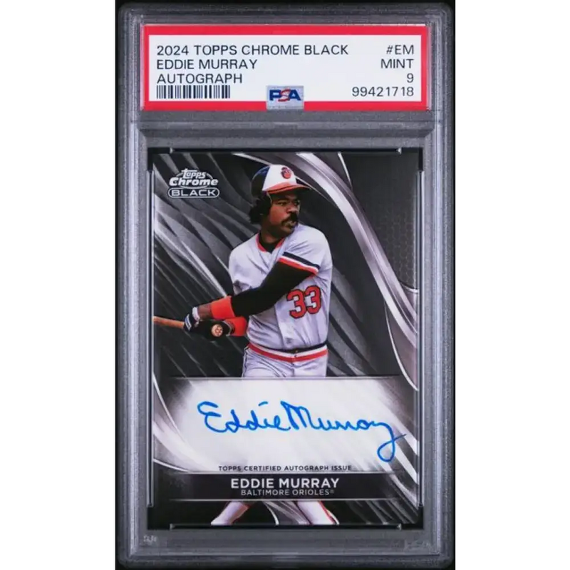 2024 Topps Chrome Black #CBA-EM Eddie Murray PSA 9 MINT Auto Baltimore Orioles Baseball Card - Baseball Card Single