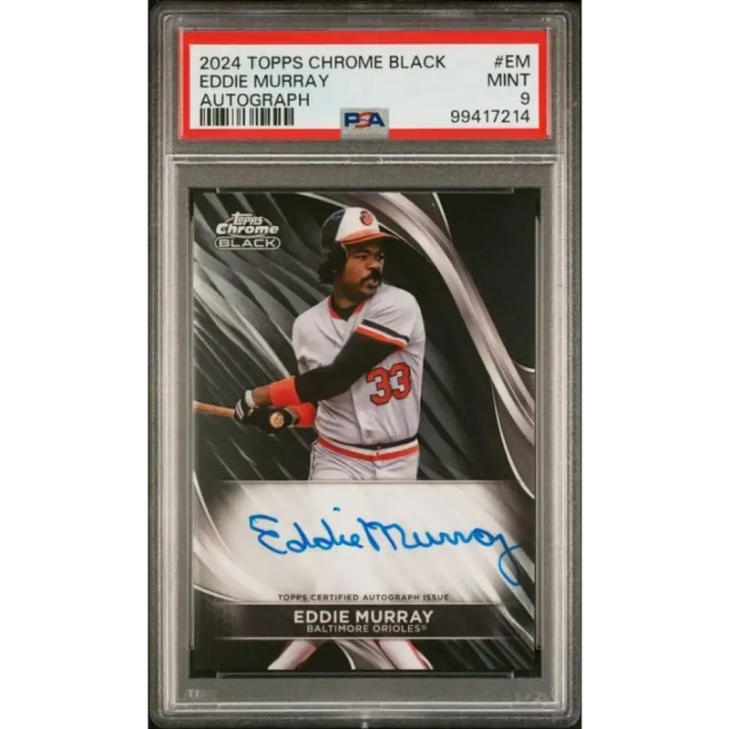2024 Topps Chrome Black #CBA-EM Eddie Murray PSA 9 MINT Auto Baltimore Orioles Baseball Card - Baseball Card Single
