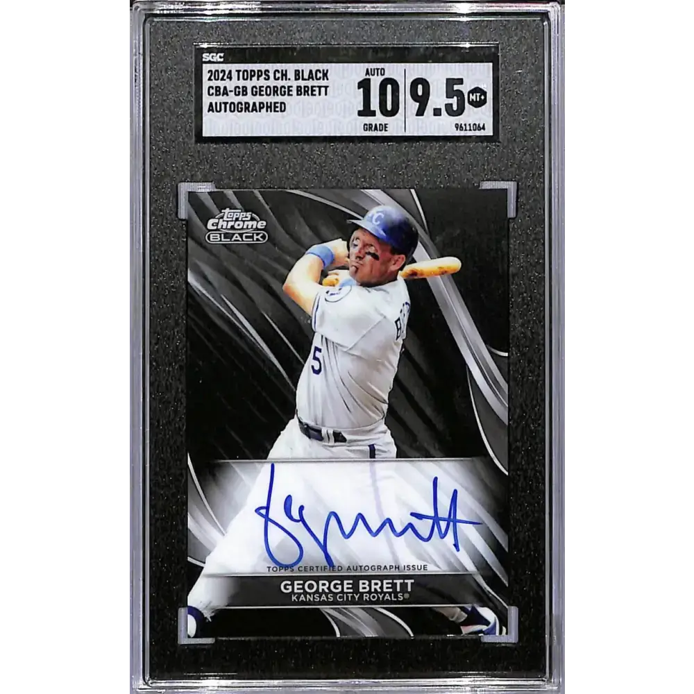 2024 Topps Chrome Black #CBA-GB George Brett SGC 9.5 MINT+ Kansas City Royals - Baseball Card Single