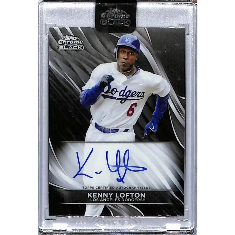 2024 Topps Chrome Black #CBA-KL Kenny Lofton NM-MT Auto Los Angeles Dodgers Baseball Card - Baseball Card Single