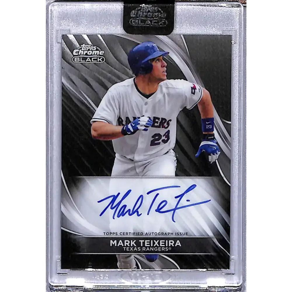 2024 Topps Chrome Black #CBA-MTE Mark Teixeira NM-MT Auto Texas Rangers Baseball Card - Baseball Card Single