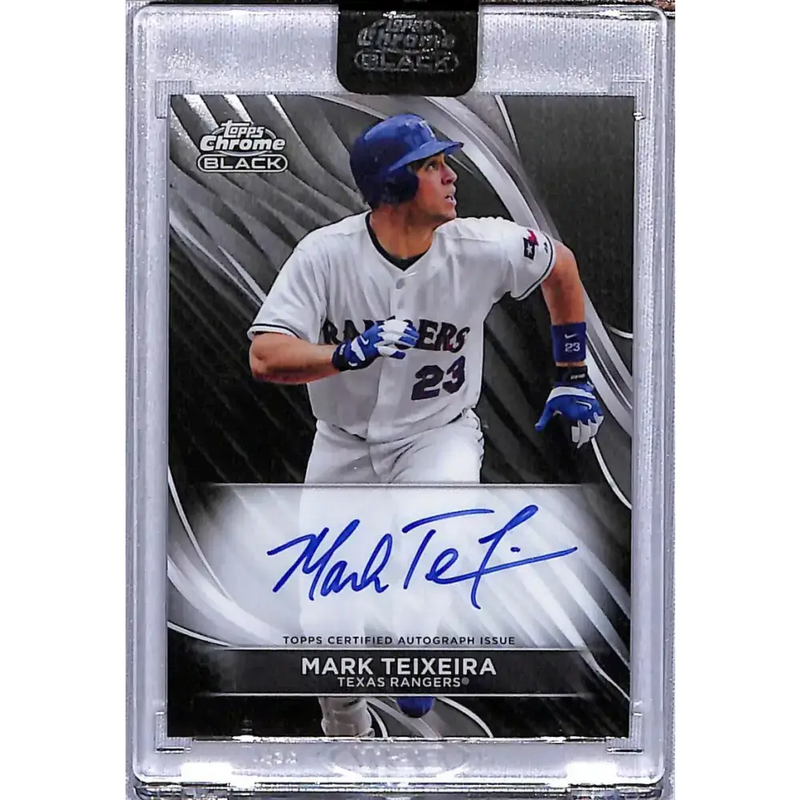 2024 Topps Chrome Black #CBA-MTE Mark Teixeira NM-MT Auto Texas Rangers Baseball Card - Baseball Card Single