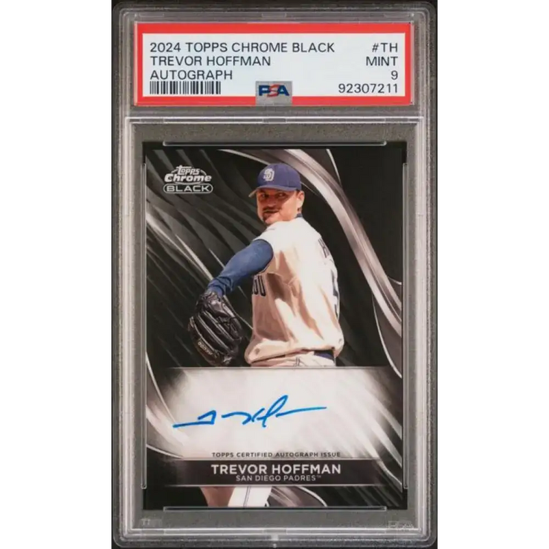 2024 Topps Chrome Black #CBA-TH Trevor Hoffman PSA 9 MINT Auto San Diego Padres Baseball Card - Baseball Card Single