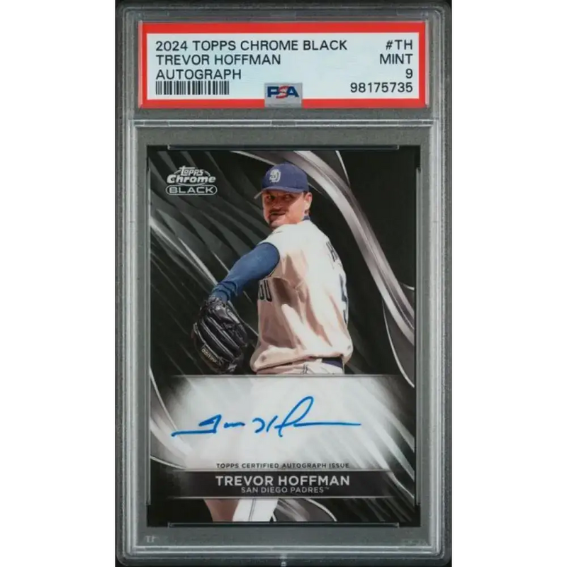 2024 Topps Chrome Black #CBA-TH Trevor Hoffman PSA 9 MINT Auto San Diego Padres Baseball Card - Baseball Card Single
