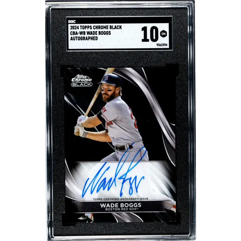 2024 Topps Chrome Black #CBA-WB Wade Boggs SGC 10 Gem Auto Boston Red Sox Baseball Card - Baseball Card Single